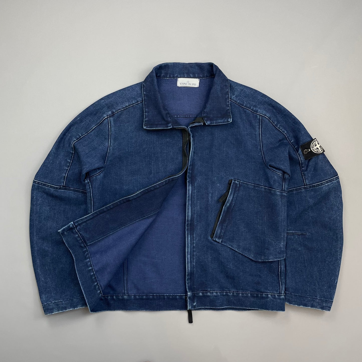 Stone Island Blue AW16 Polypropylene Denim Technical Special Process Jacket