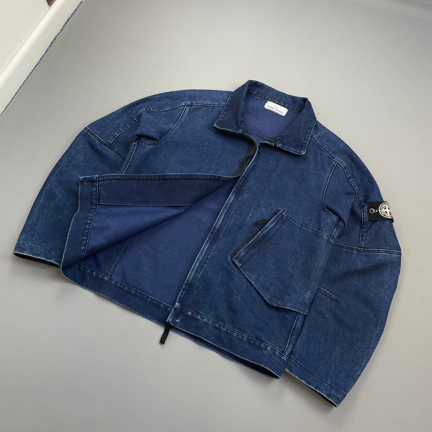 Stone Island Blue AW16 Polypropylene Denim Technical Special Process Jacket