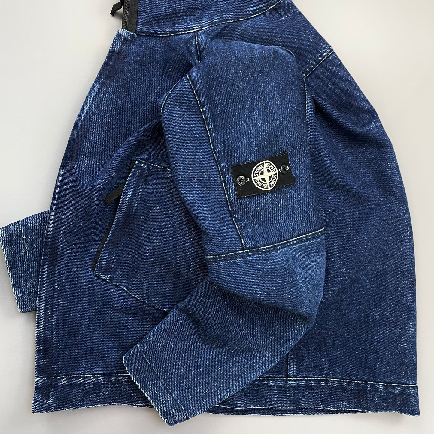 Stone Island Blue AW16 Polypropylene Denim Technical Special Process Jacket