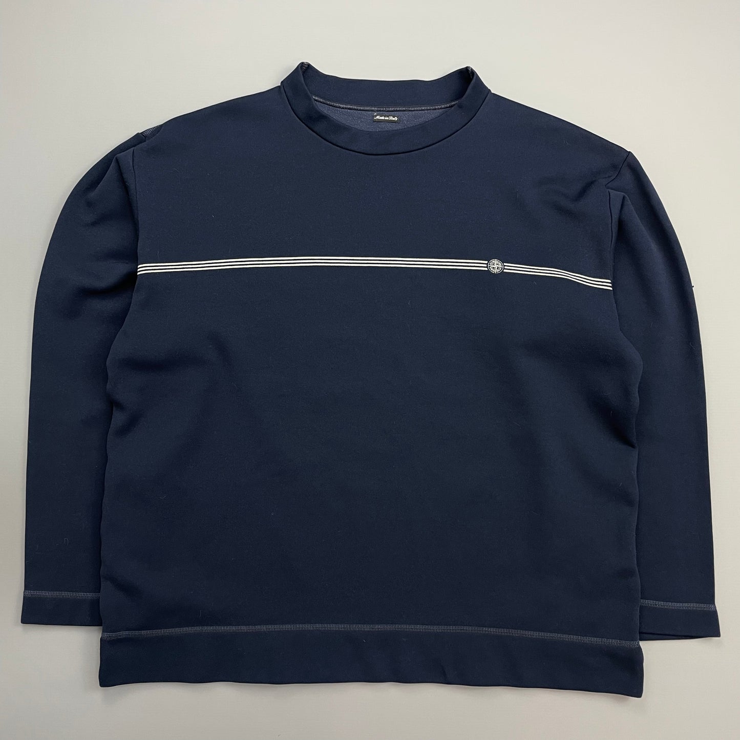 Stone Island Navy SS97 Marina Chest Emblem Jumper