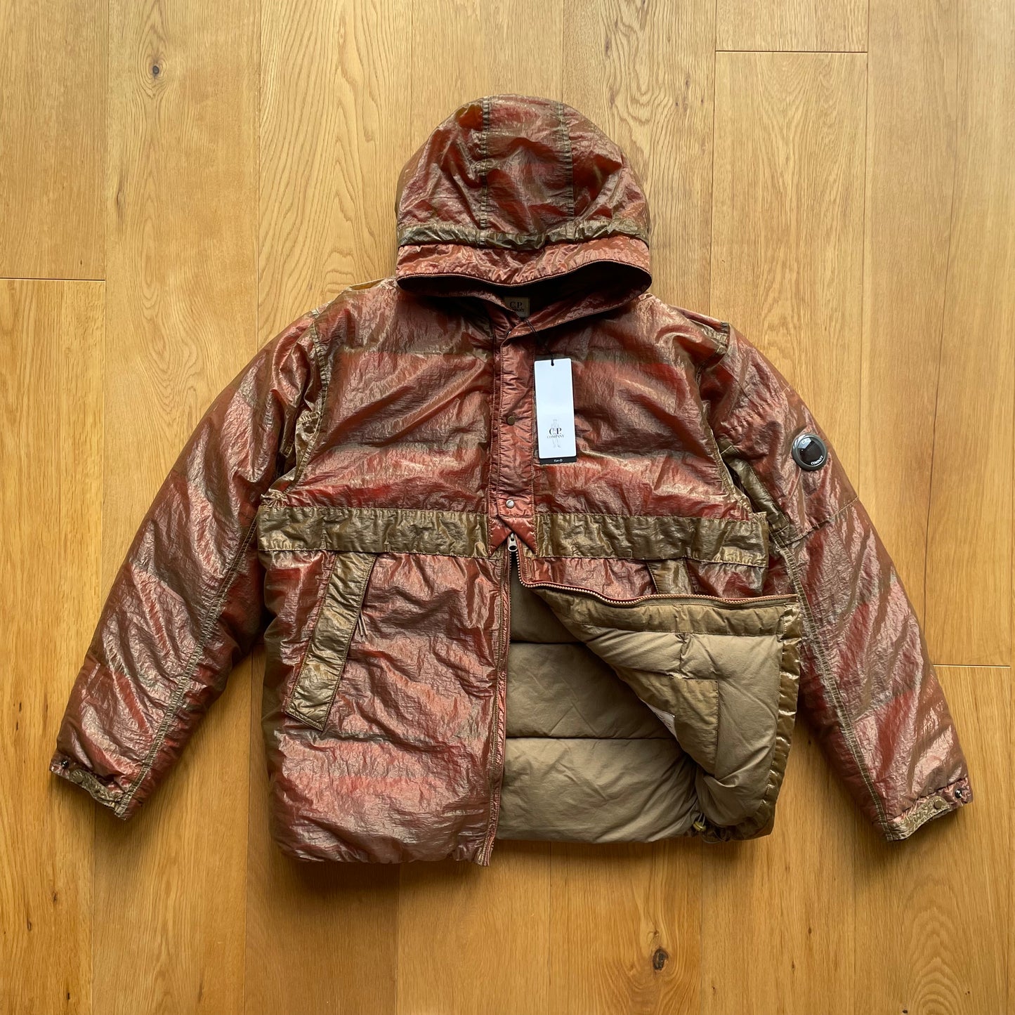 C.P. Company Kan-D Puffer Jacket in Cumin (RRP £765)