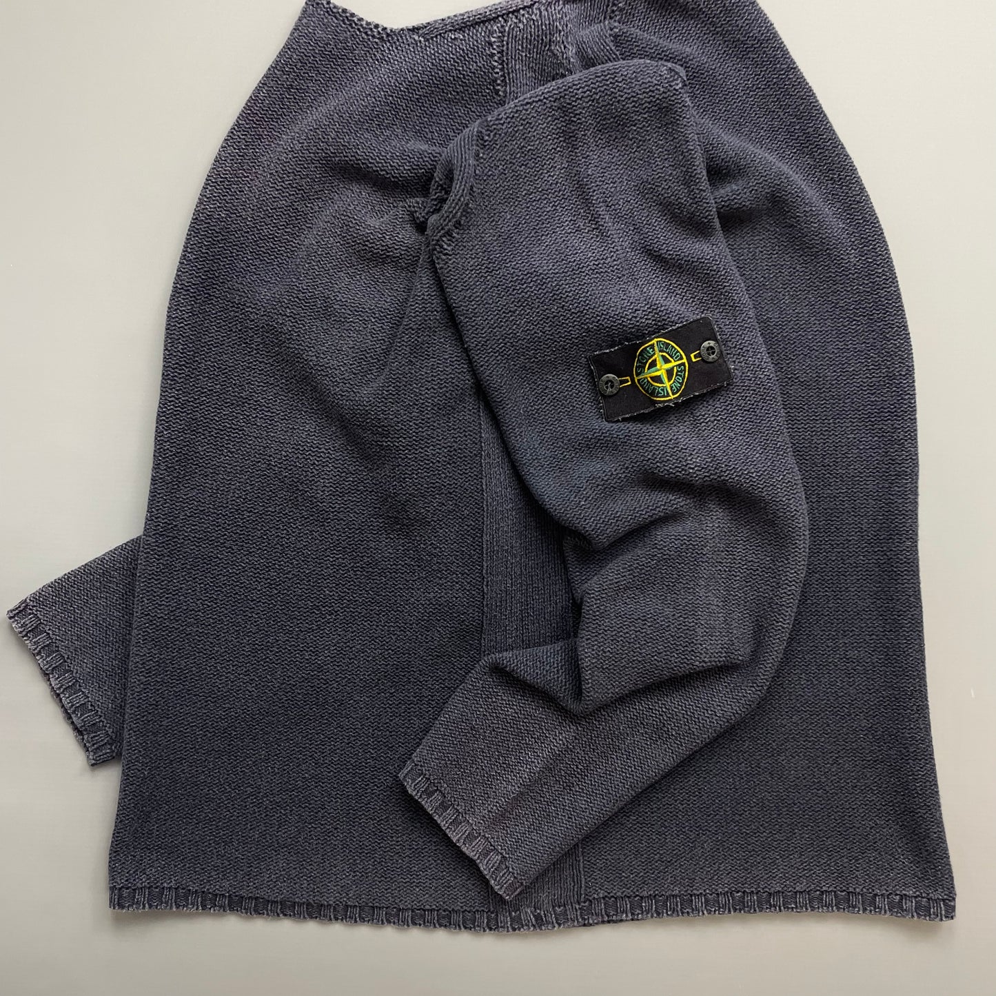 Stone Island Navy SS02 Midweight Knit Crewneck Jumper
