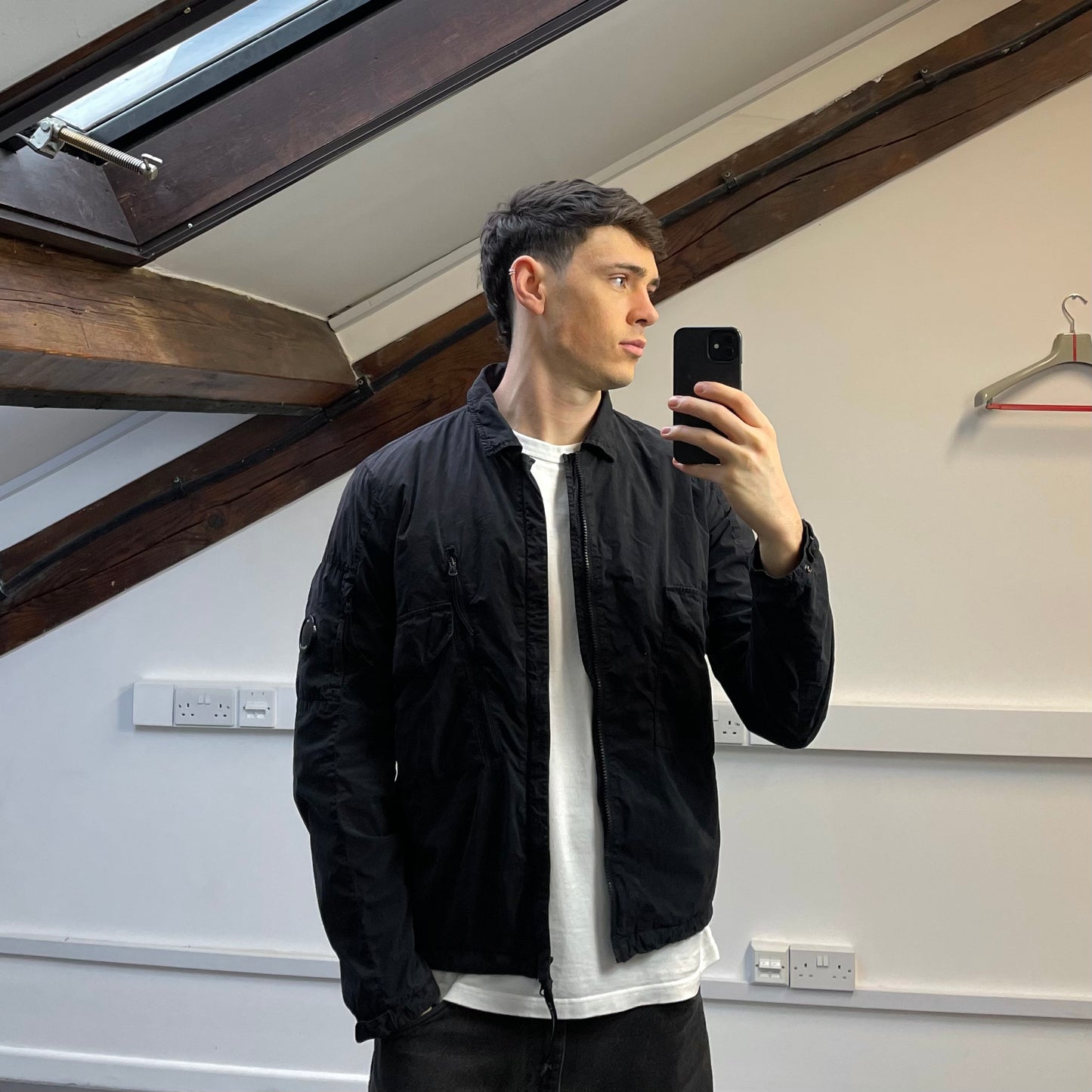 C.P. Company Black 50 Fili Lined Lens Overshirt Jacket