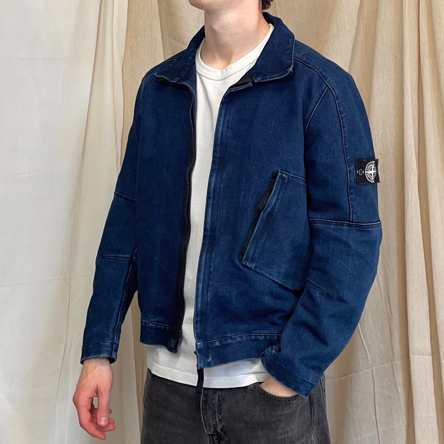 Stone Island Blue AW16 Polypropylene Denim Technical Special Process Jacket