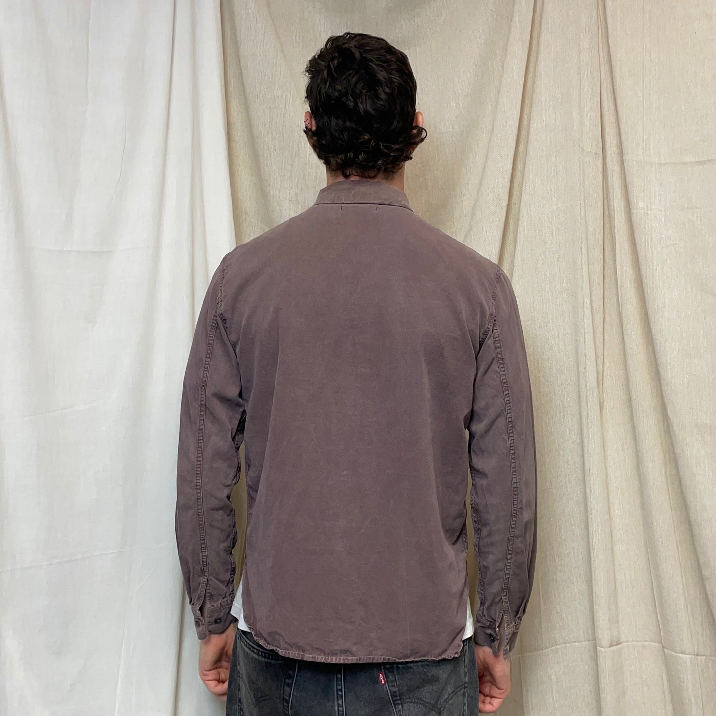 Our Legacy Purple Tencel Shawl Zip Shirt
