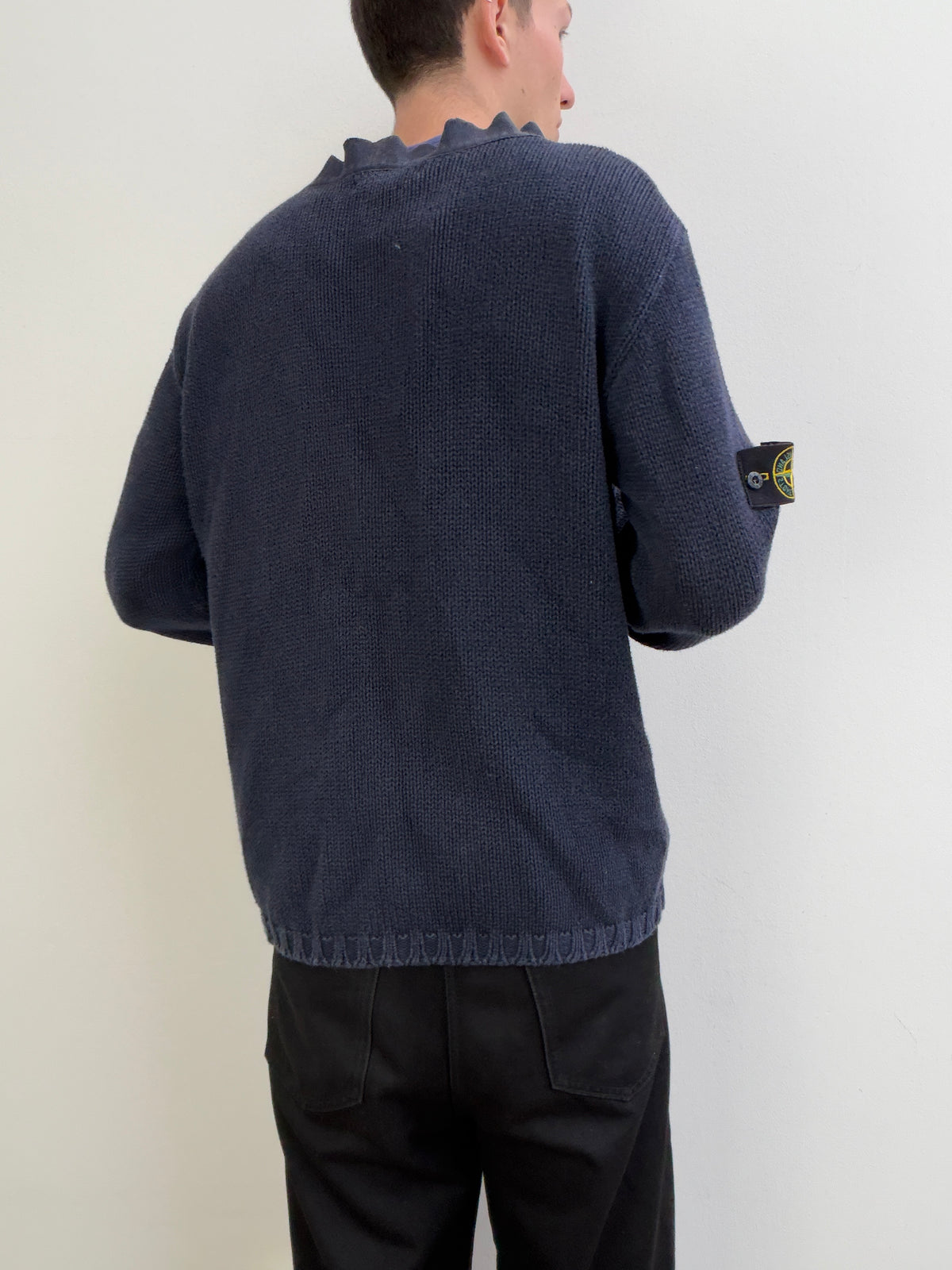 Stone Island SS01 Zip-Through Knit Cardigan Jacket