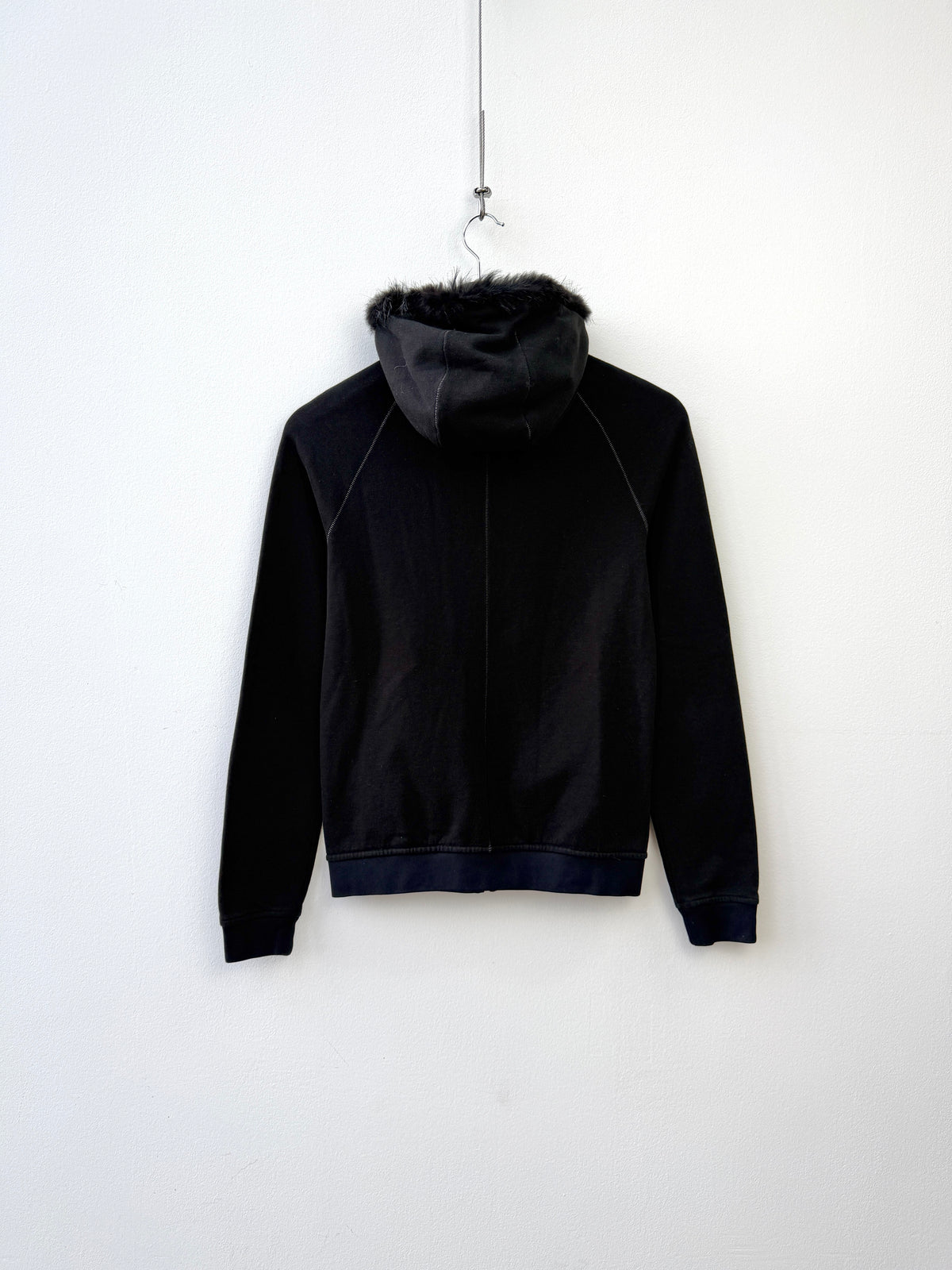 Prada Sport 2007 Contrast Stitch Fur Hood Track Jacket