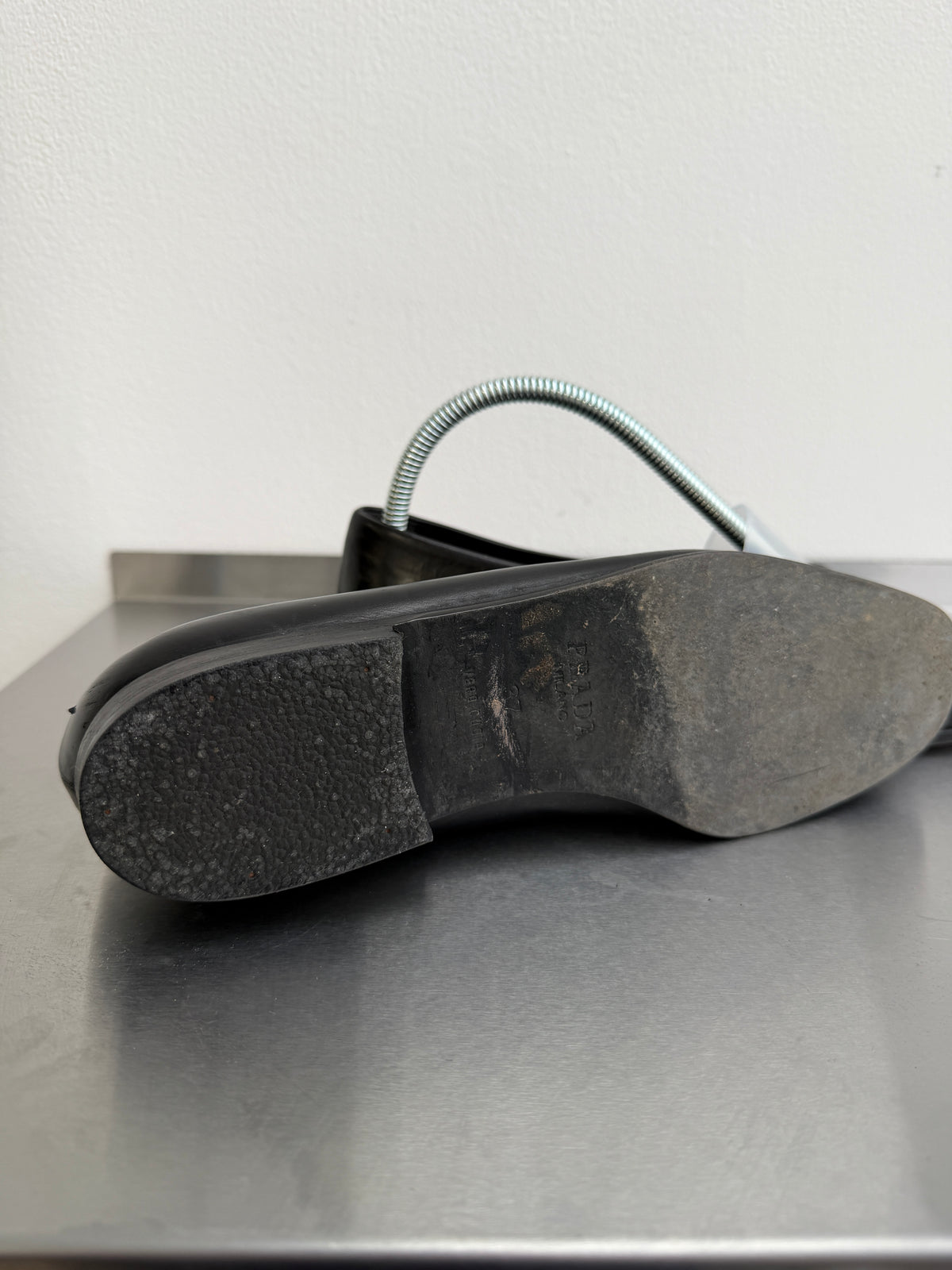 Prada 00s Leather Slip On Flats