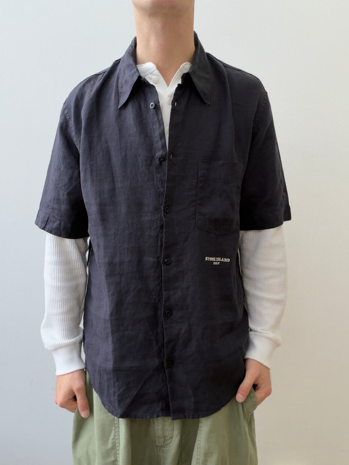 Stone Island SS06 Linen Short Sleeve Shirt