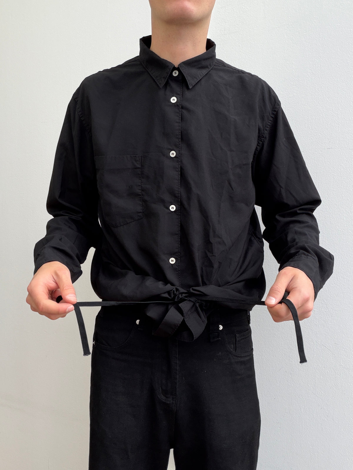 Comme Des Garçon Homme Deux Drawstring Shirt