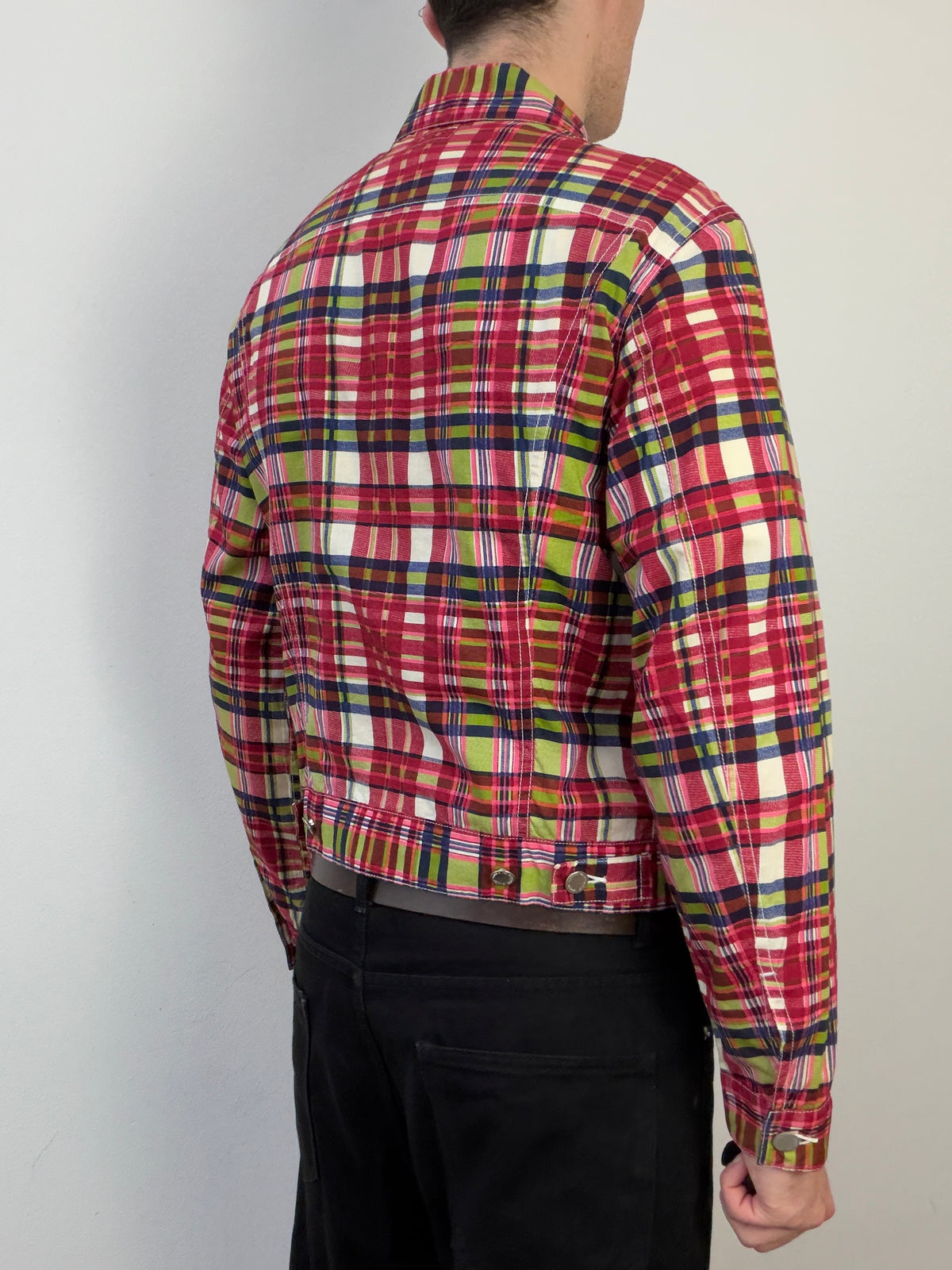 Comme Des Garçon SS98 Plaid Cotton Trucker Jacket