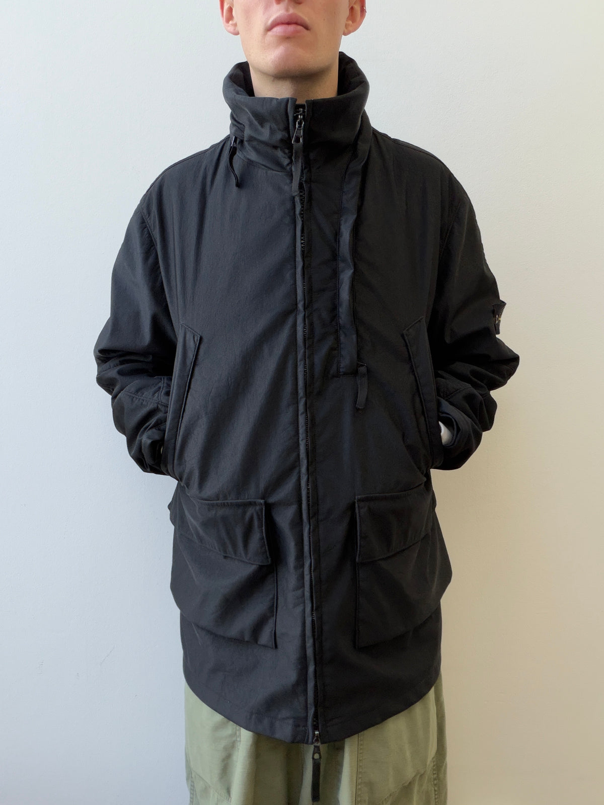 Stone Island AW00 Nylam Dutch Rope Liner Asymmetrical Overcoat