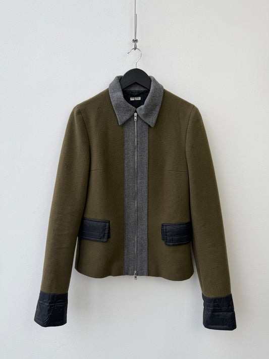 Miu Miu Khaki Grey 90s/00s Wool Jacket