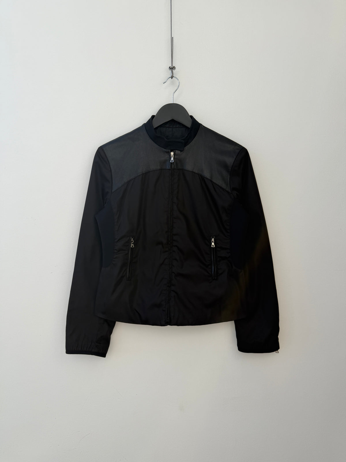 Prada FW99 Leather & Neoprene Biker Jacket