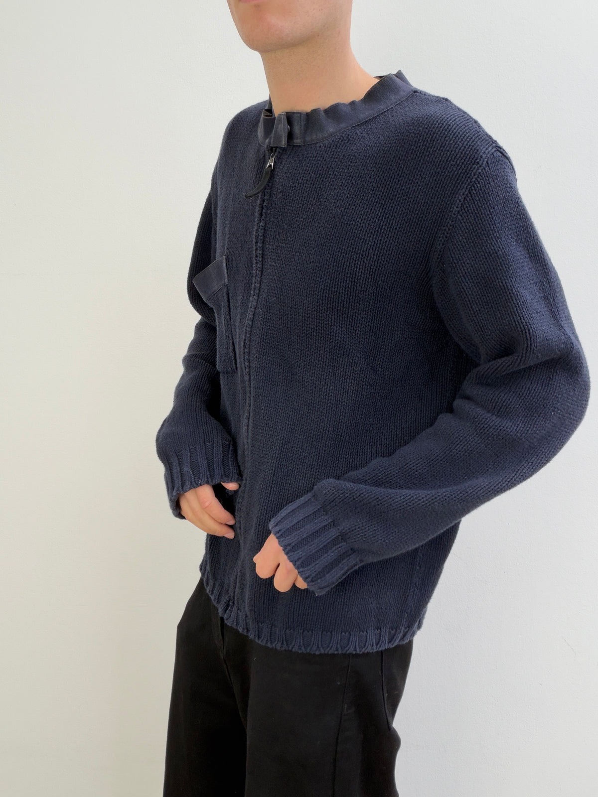 Stone Island SS01 Zip-Through Knit Cardigan Jacket