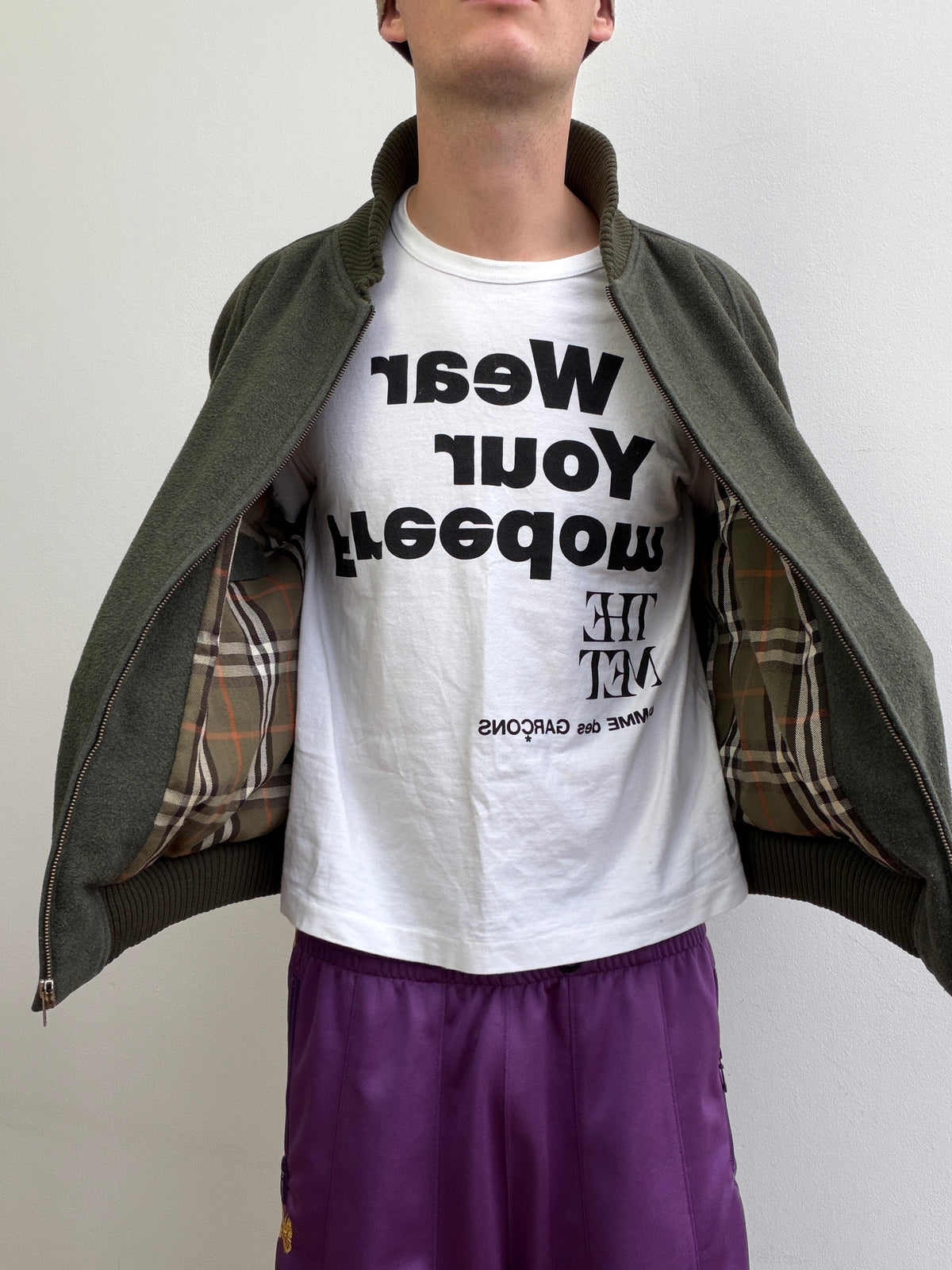Burberry 90s Wool Bomber Jacket