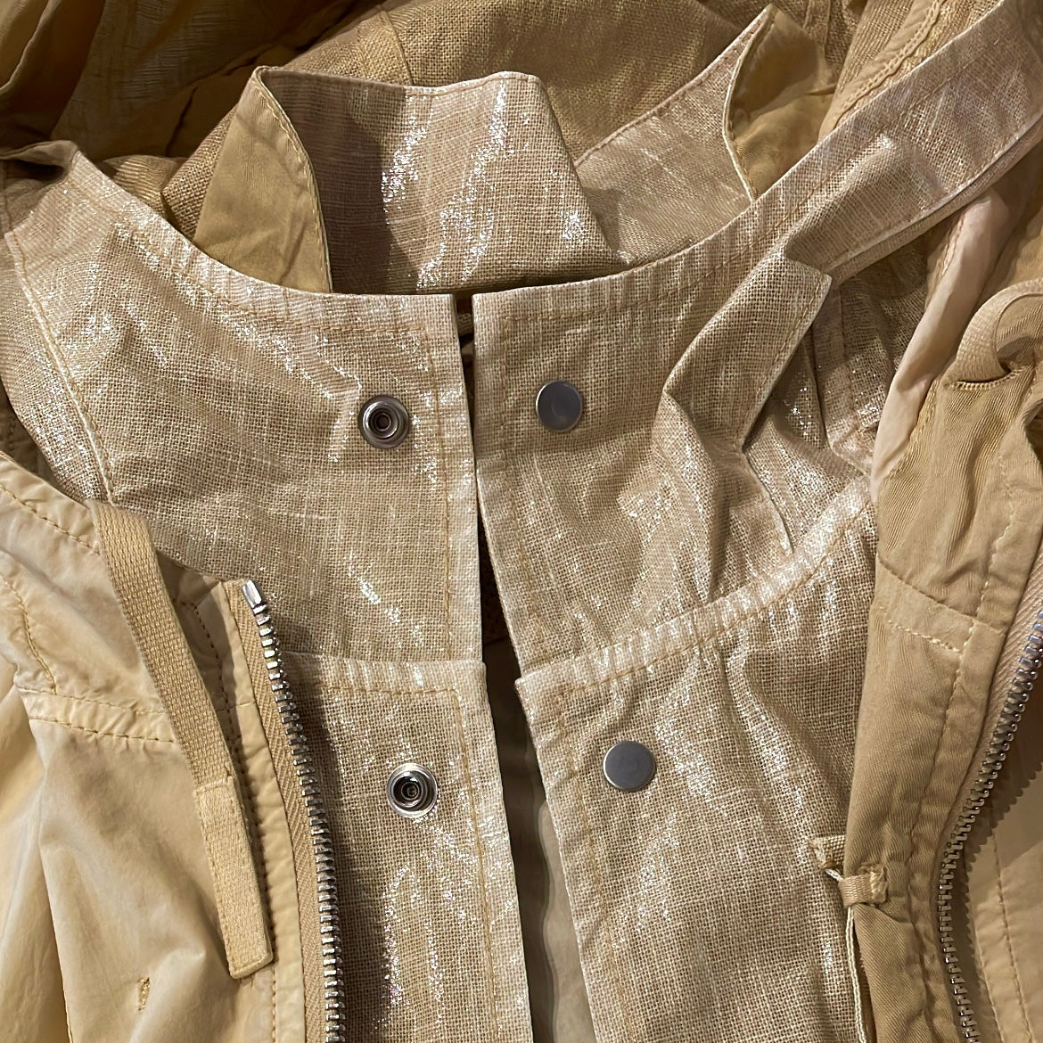 Stone Island Cream Shadow Project HD Pelleovo Cotton-TC Lightweight Jacket SS22