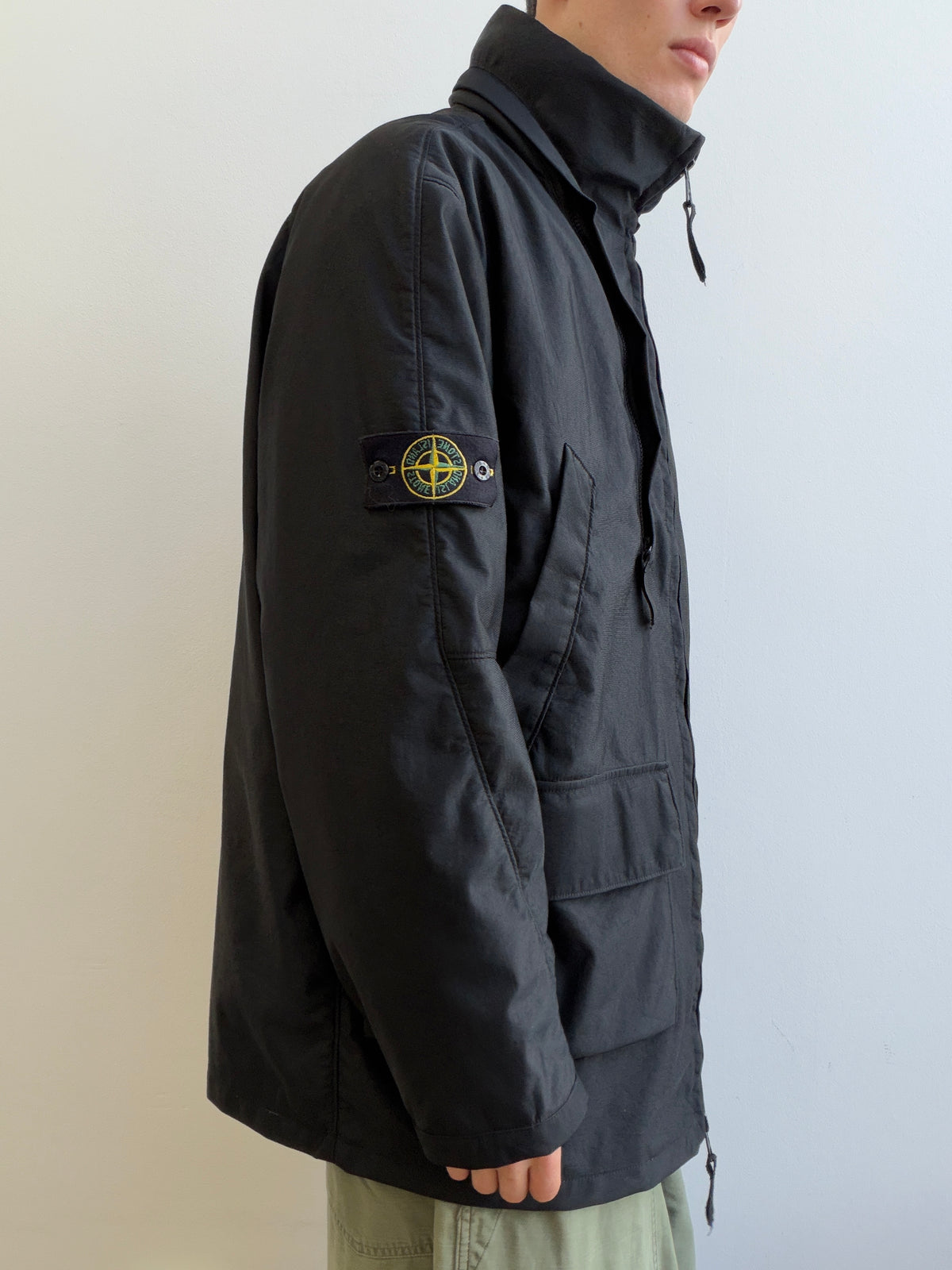 Stone Island AW00 Nylam Dutch Rope Liner Asymmetrical Overcoat