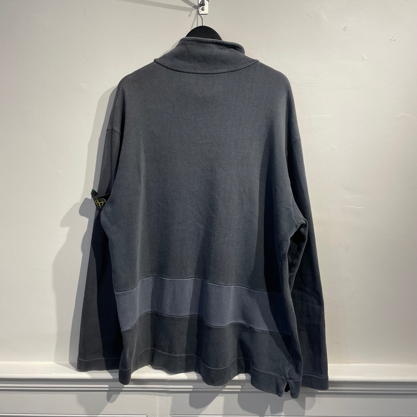 Stone Island Grey AW99 Button Collar Jumper
