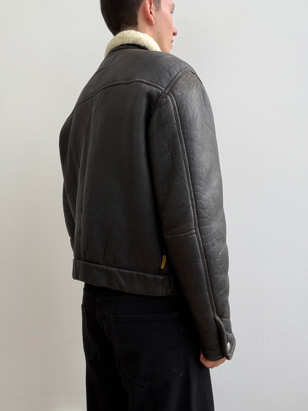 Armani Jeans 90s Sheepskin Leather Jacket