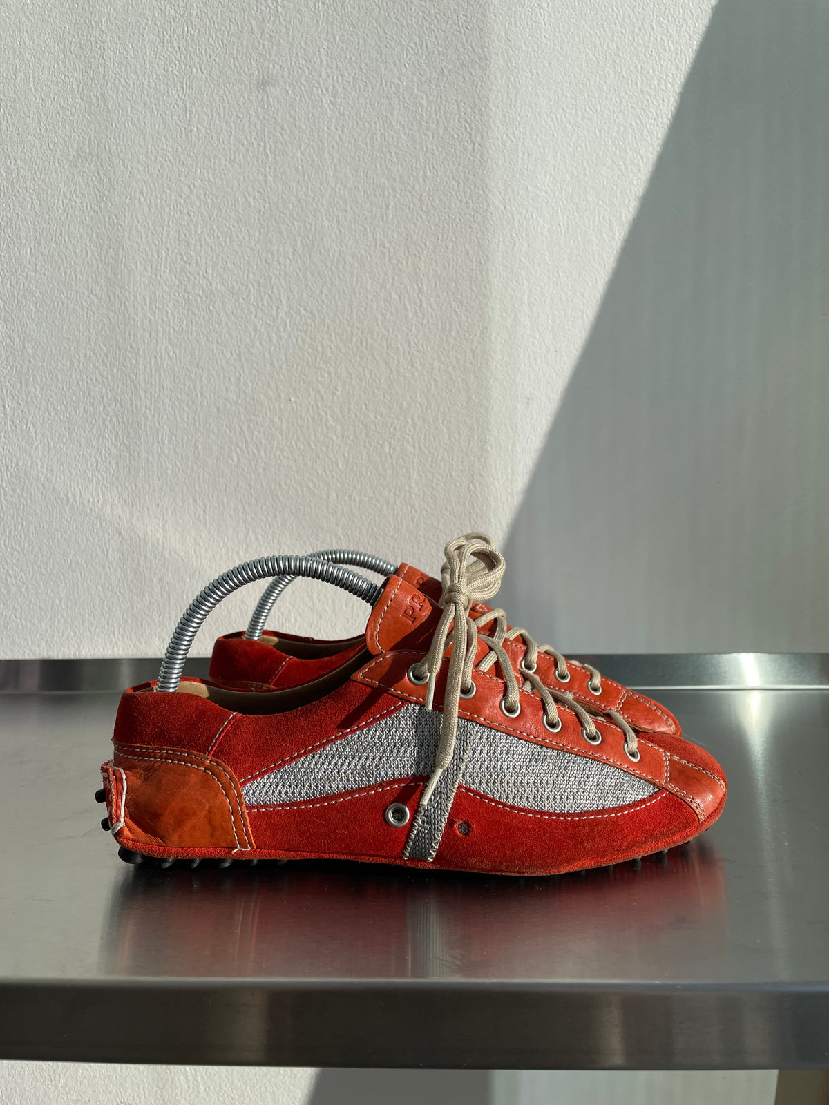 Prada Sport 00s Car Shoe Leather Trainer