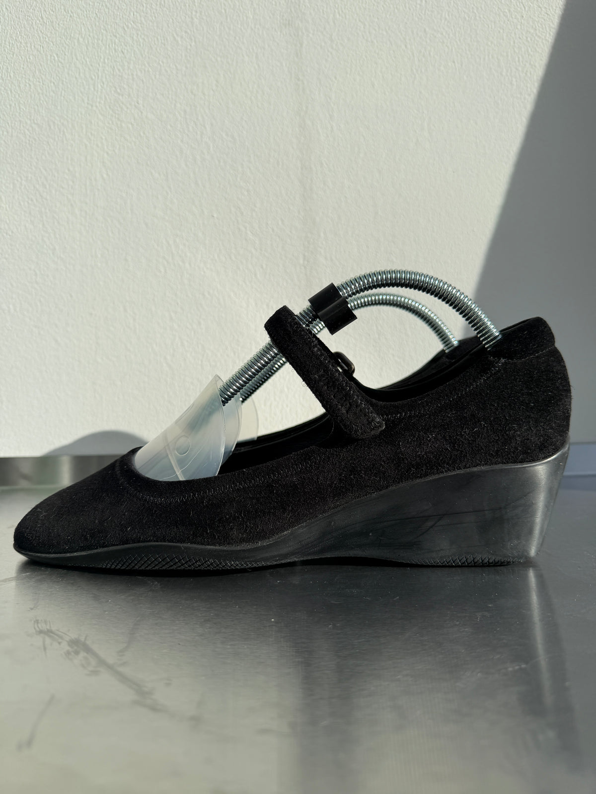 Prada Sport Suede Wedge Mary Janes