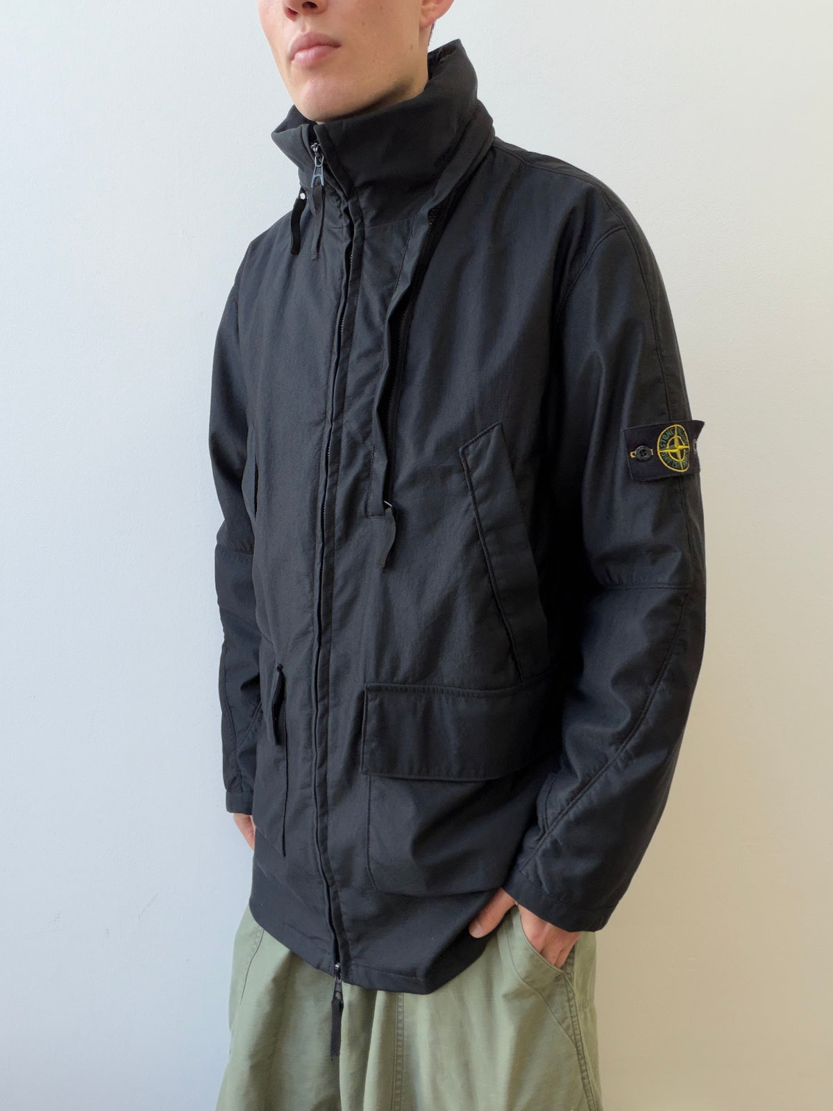 Stone Island AW00 Nylam Dutch Rope Liner Asymmetrical Overcoat