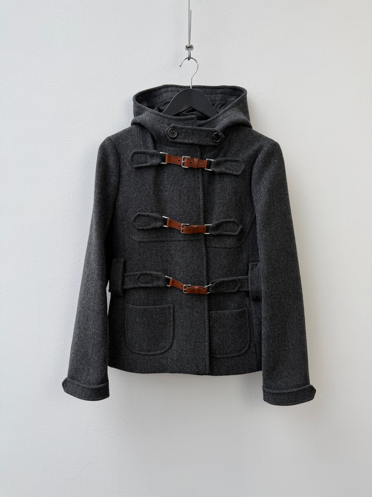Prada 100% Virgin Wool Duffle Jacket