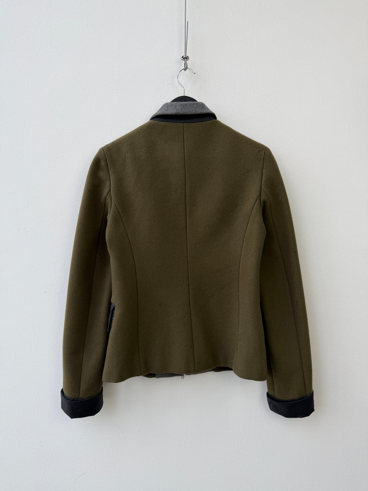 Miu Miu Khaki Grey 90s/00s Wool Jacket