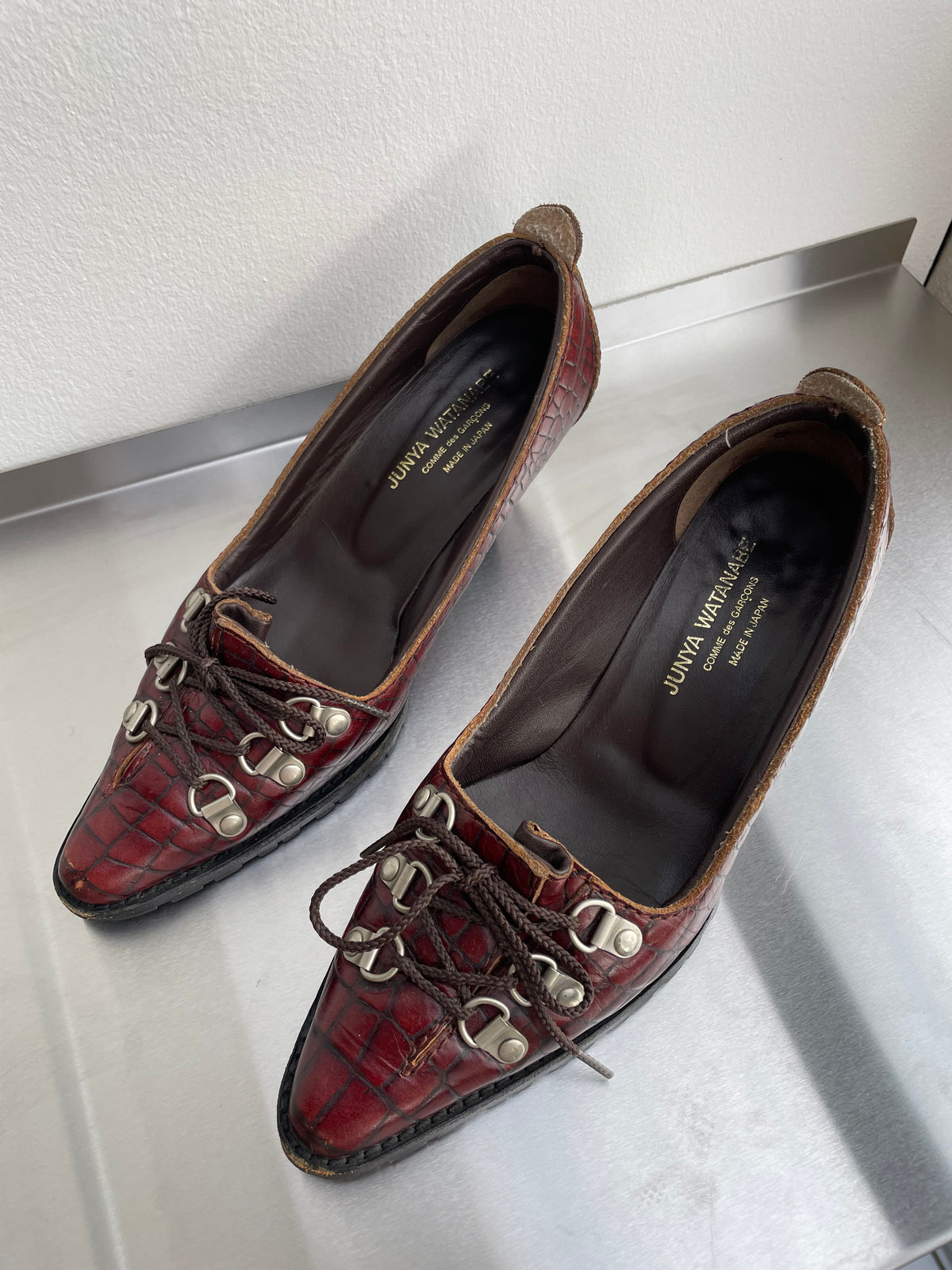 Junya Watanabe Comme Des Garçons Embossed Heel Pumps