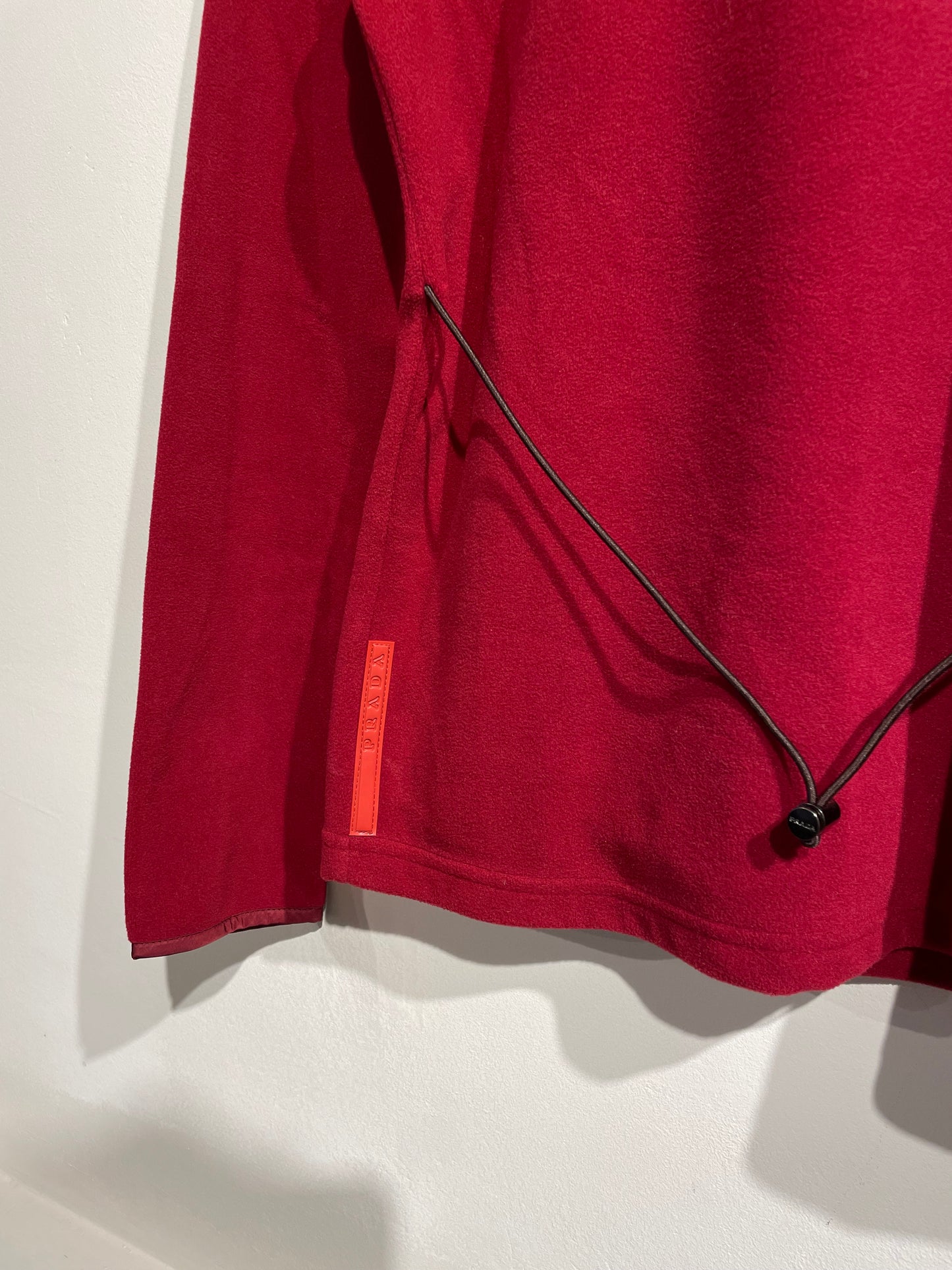 Prada Sport Red FW99 Women's Drawstring Fleece