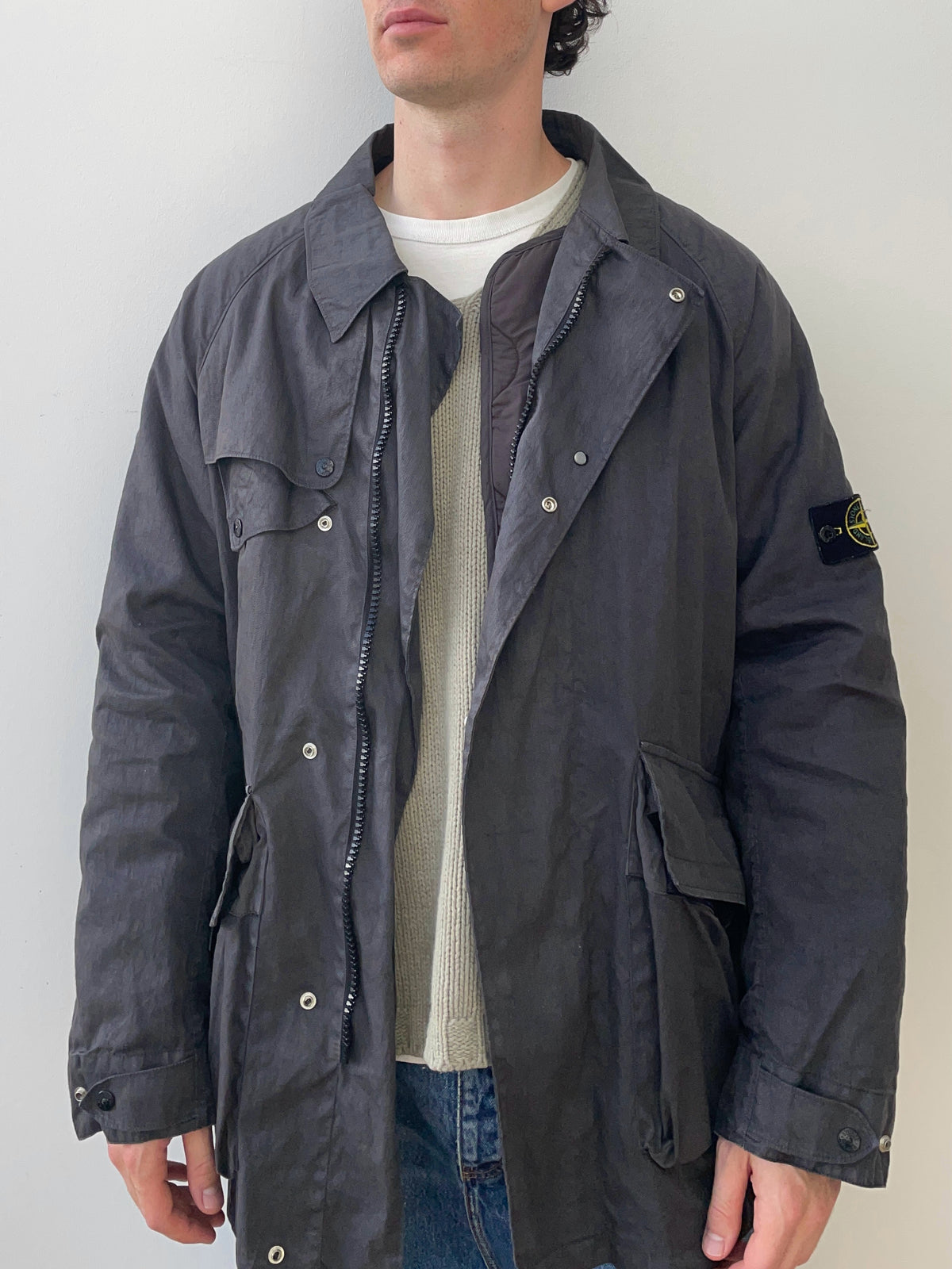 Stone Island AW04 Dutch Rope Liner Linen Overcoat