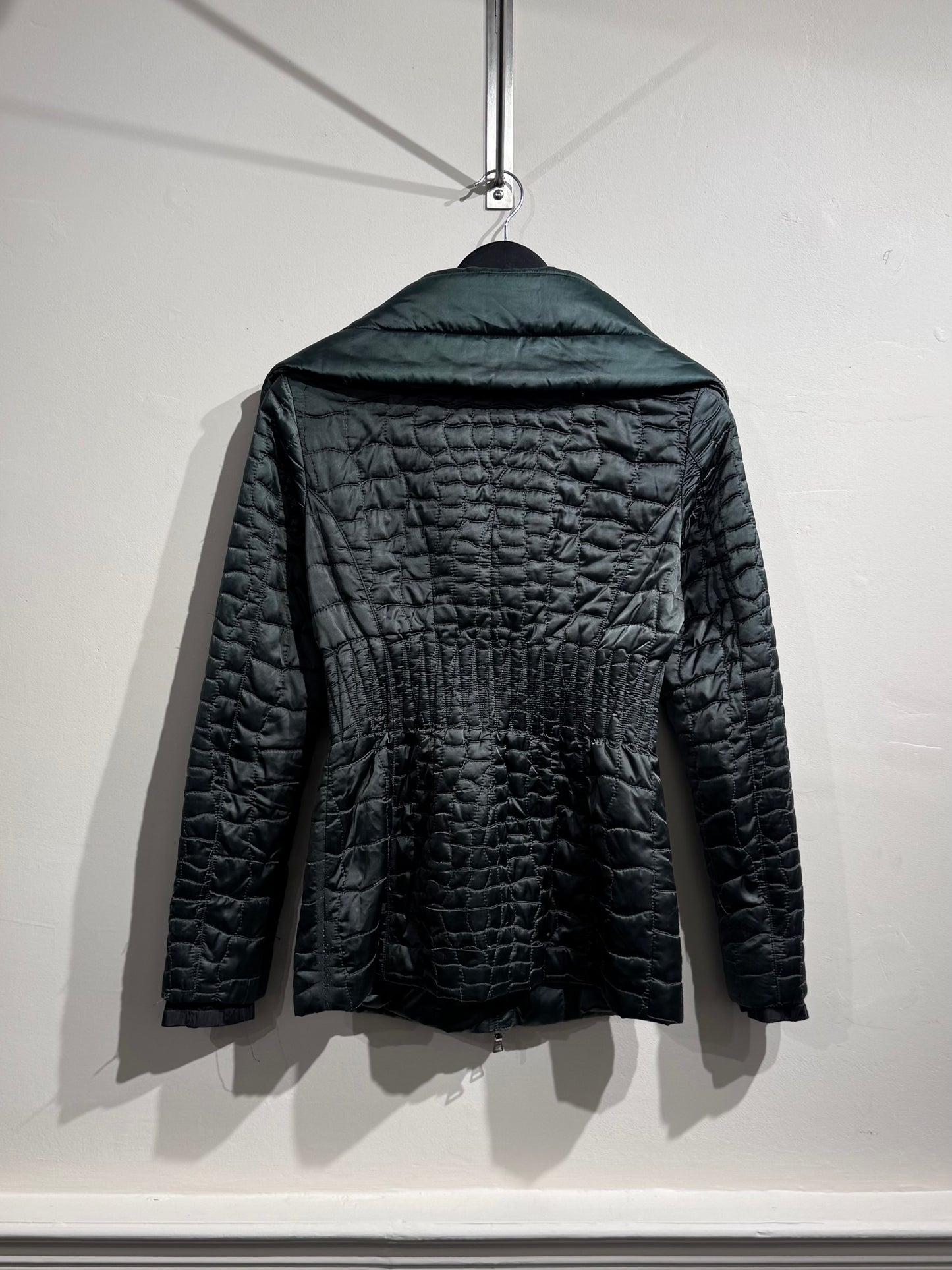 Prada Sport Green 2008 Nylon Padded Funnel Neck Jacket