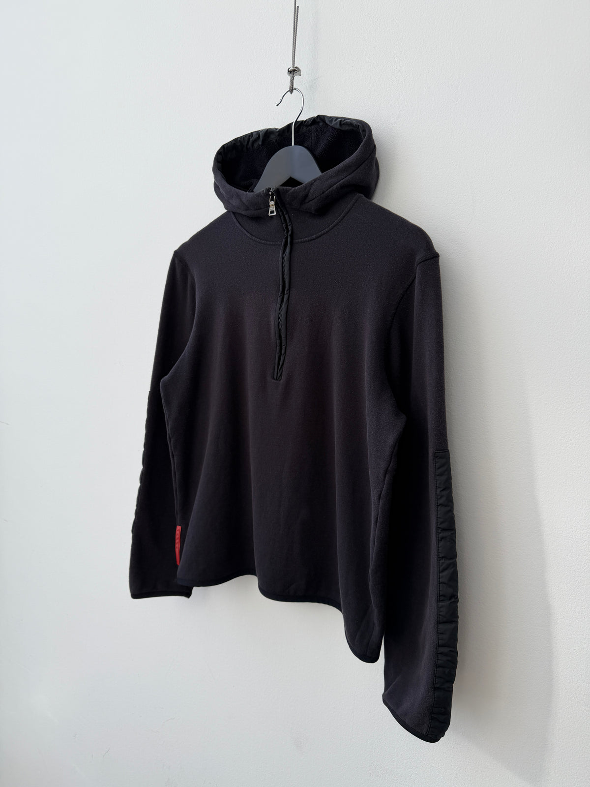 Prada Sport 2010 Half-Zip Nylon Fleeced Hoodie