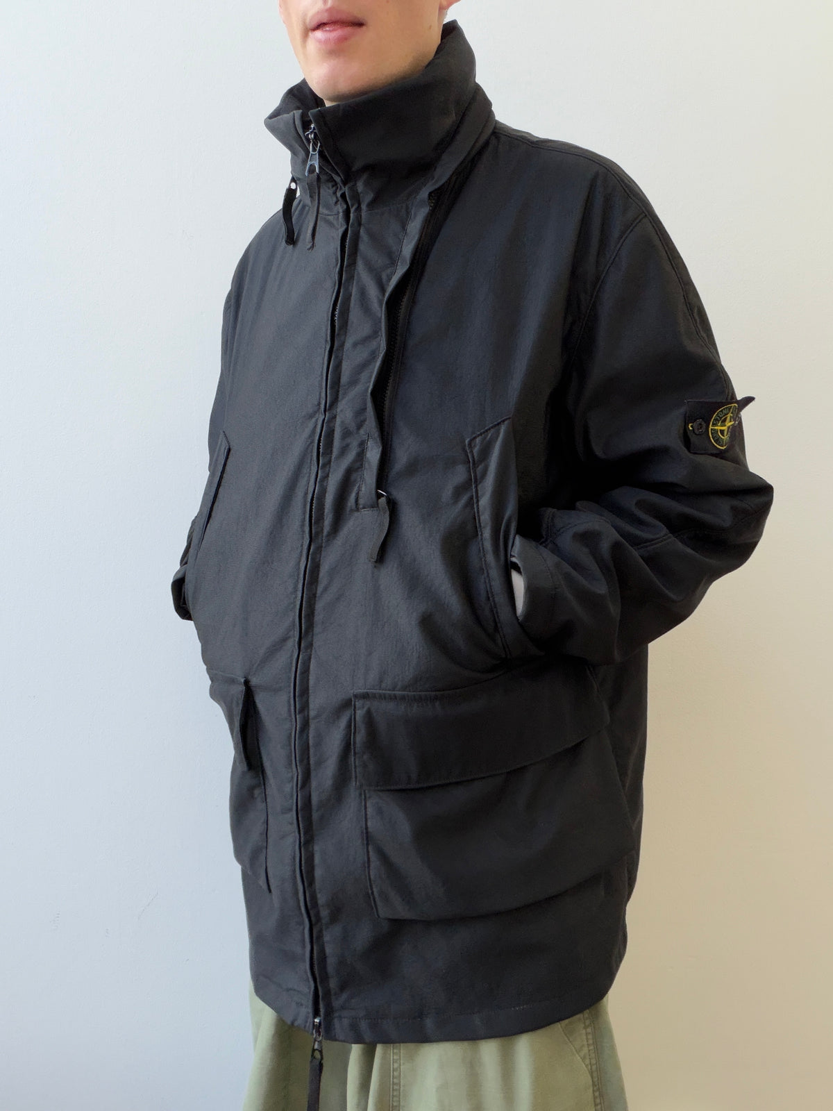 Stone Island AW00 Nylam Dutch Rope Liner Asymmetrical Overcoat