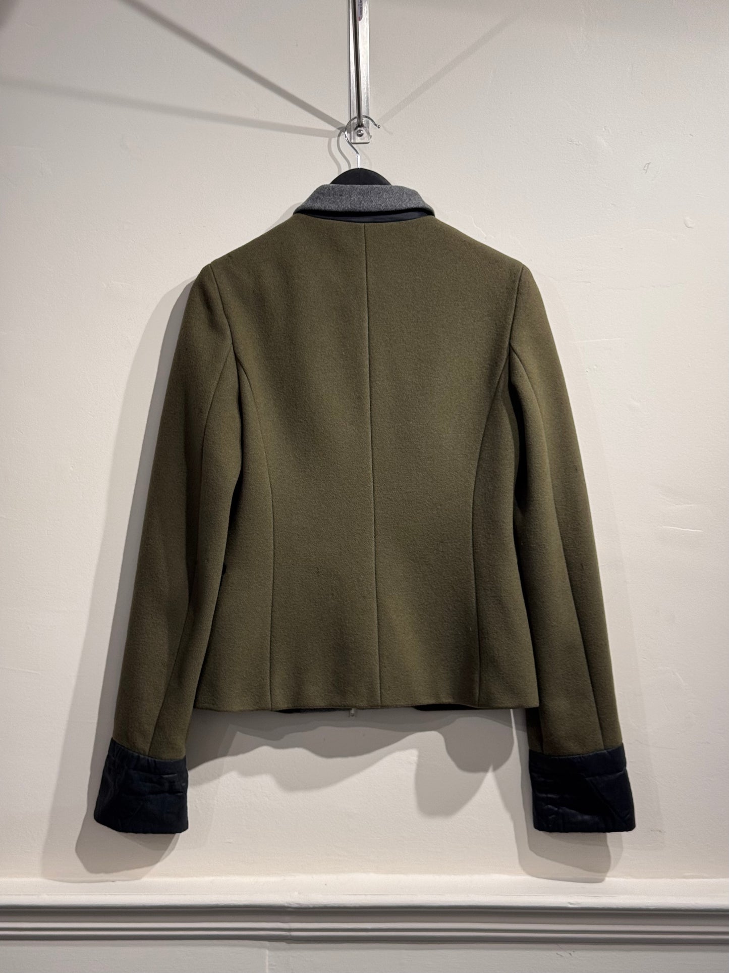 Miu Miu Khaki Grey 90s/00s Wool Jacket