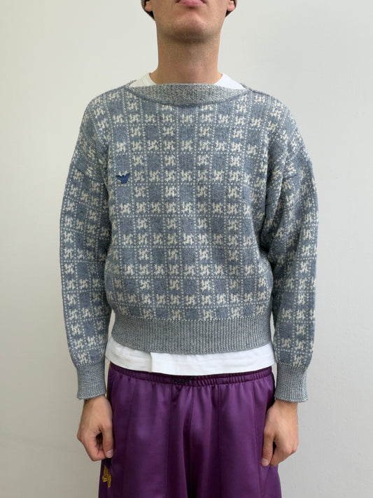 Emporio Armani 80s Grid Knit Jumper