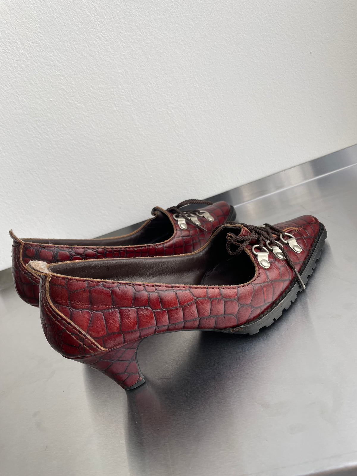 Junya Watanabe Comme Des Garçons Embossed Heel Pumps