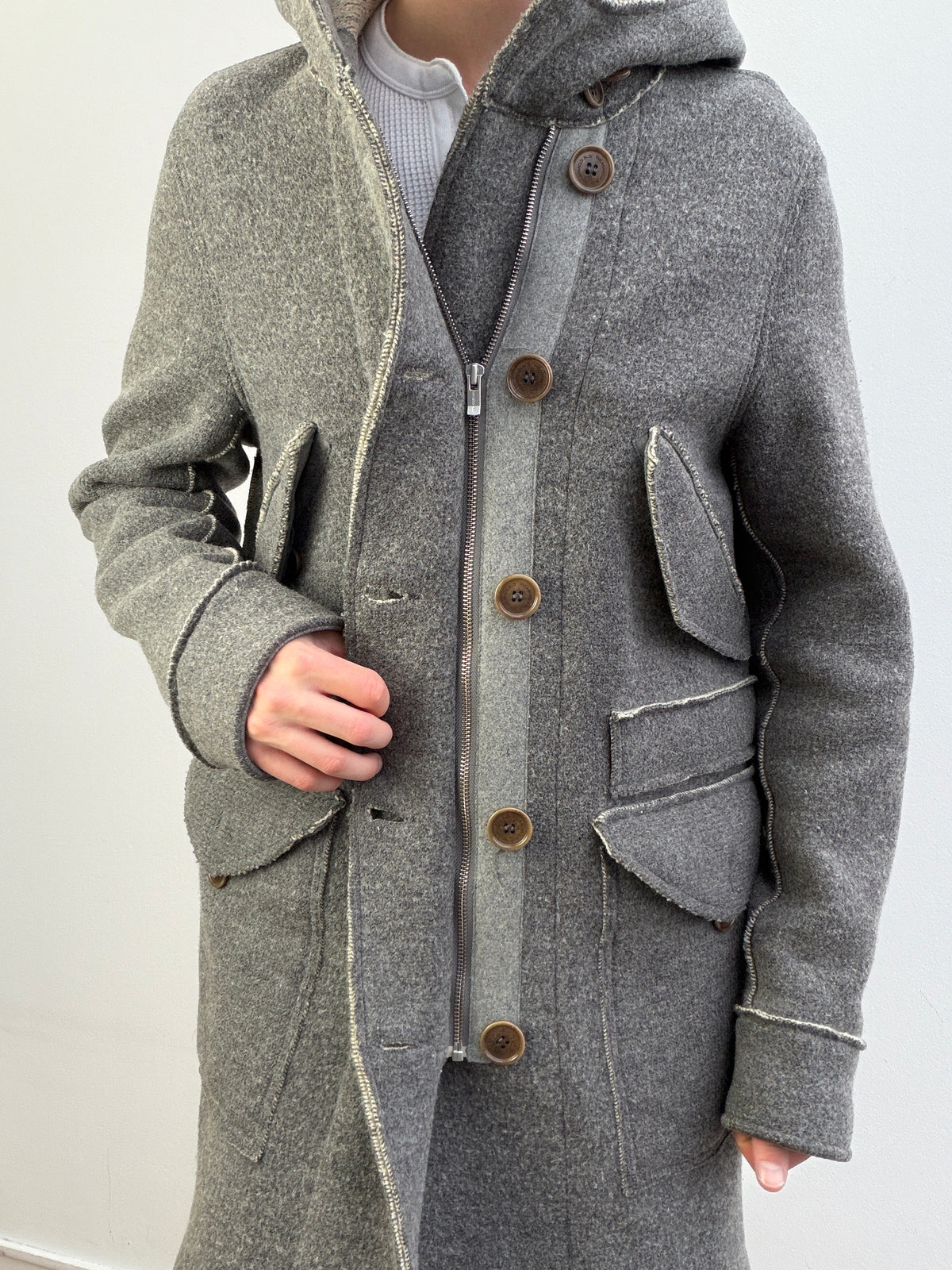 C.P. Company AW09 Wool Hooded Overcoat