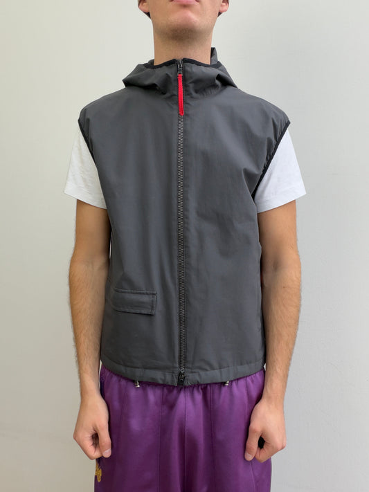 Prada Sport SS00 Asymmetrical Hooded Gilet Vest
