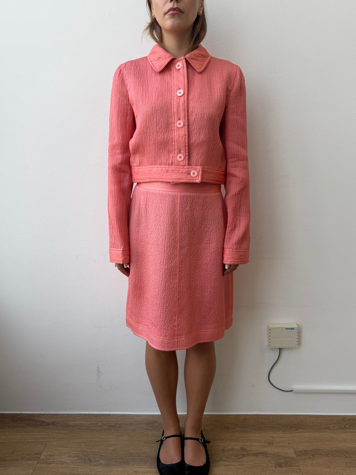 Prada 90s Textured Silk Set