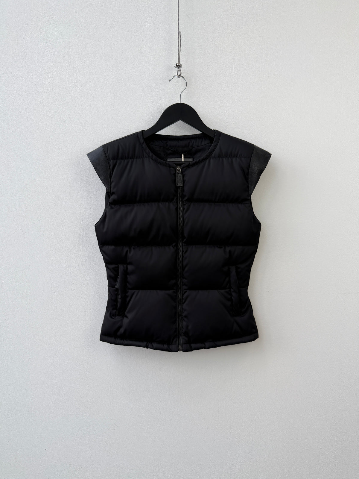 Prada Sport Black 00's Sample Nylon Puffer Vest