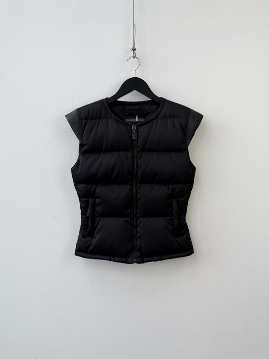 Prada Sport Black 00's Sample Nylon Puffer Vest