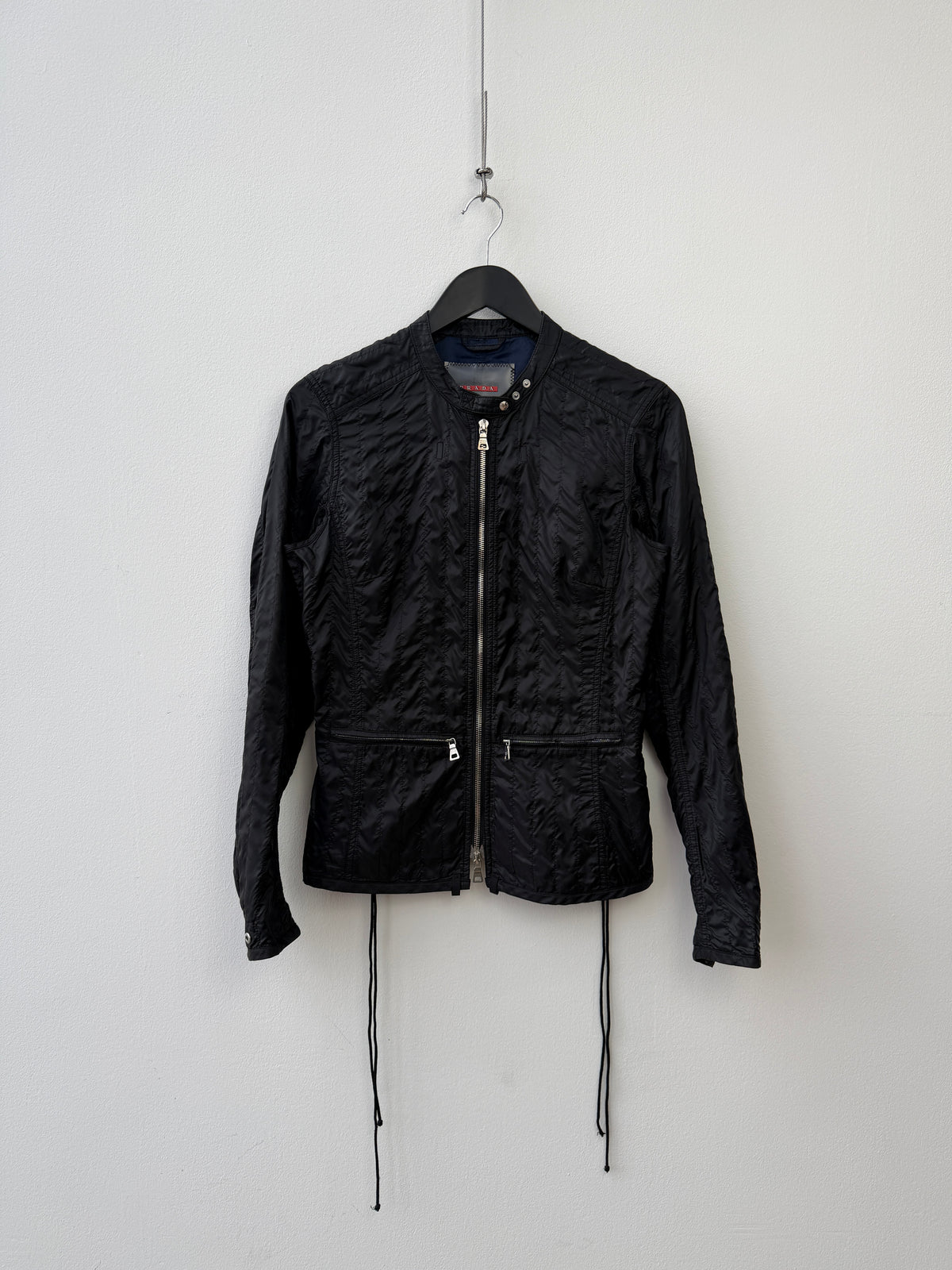Prada Sport 00s Lace-Up Biker Jacket