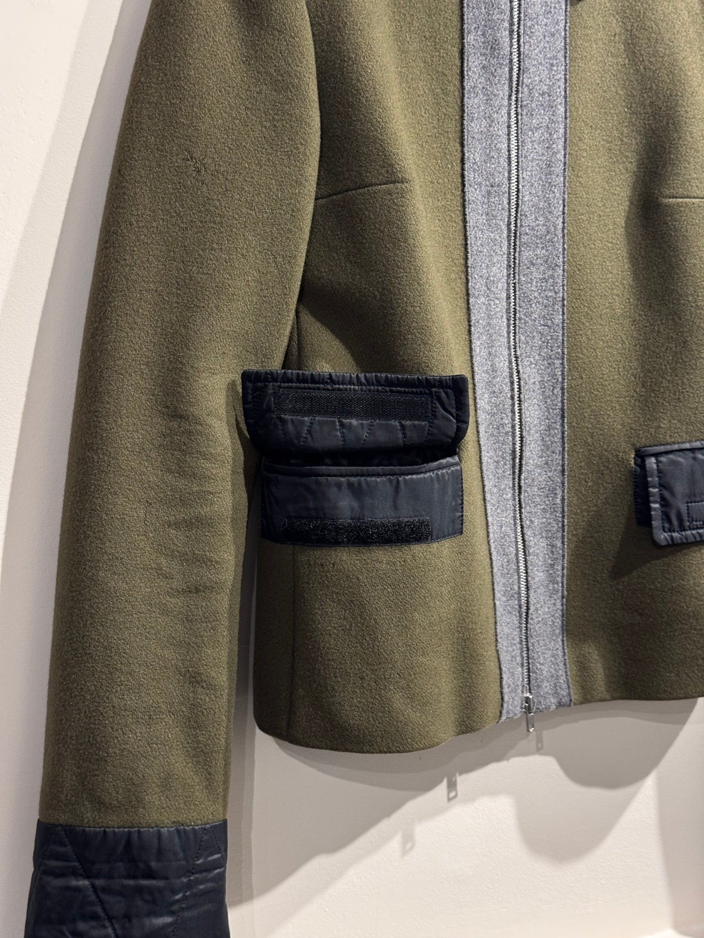 Miu Miu Khaki Grey 90s/00s Wool Jacket