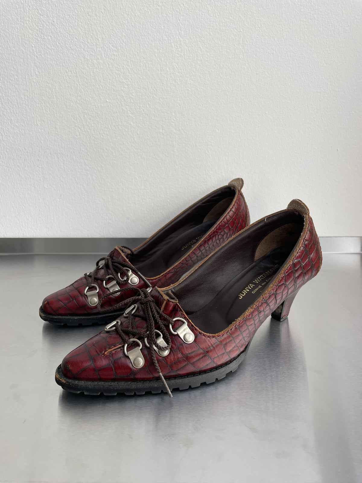 Junya Watanabe Comme Des Garçons Embossed Heel Pumps