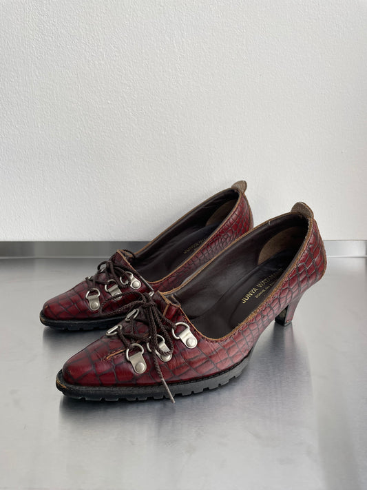 Junya Watanabe Comme Des Garçons Embossed Heel Pumps