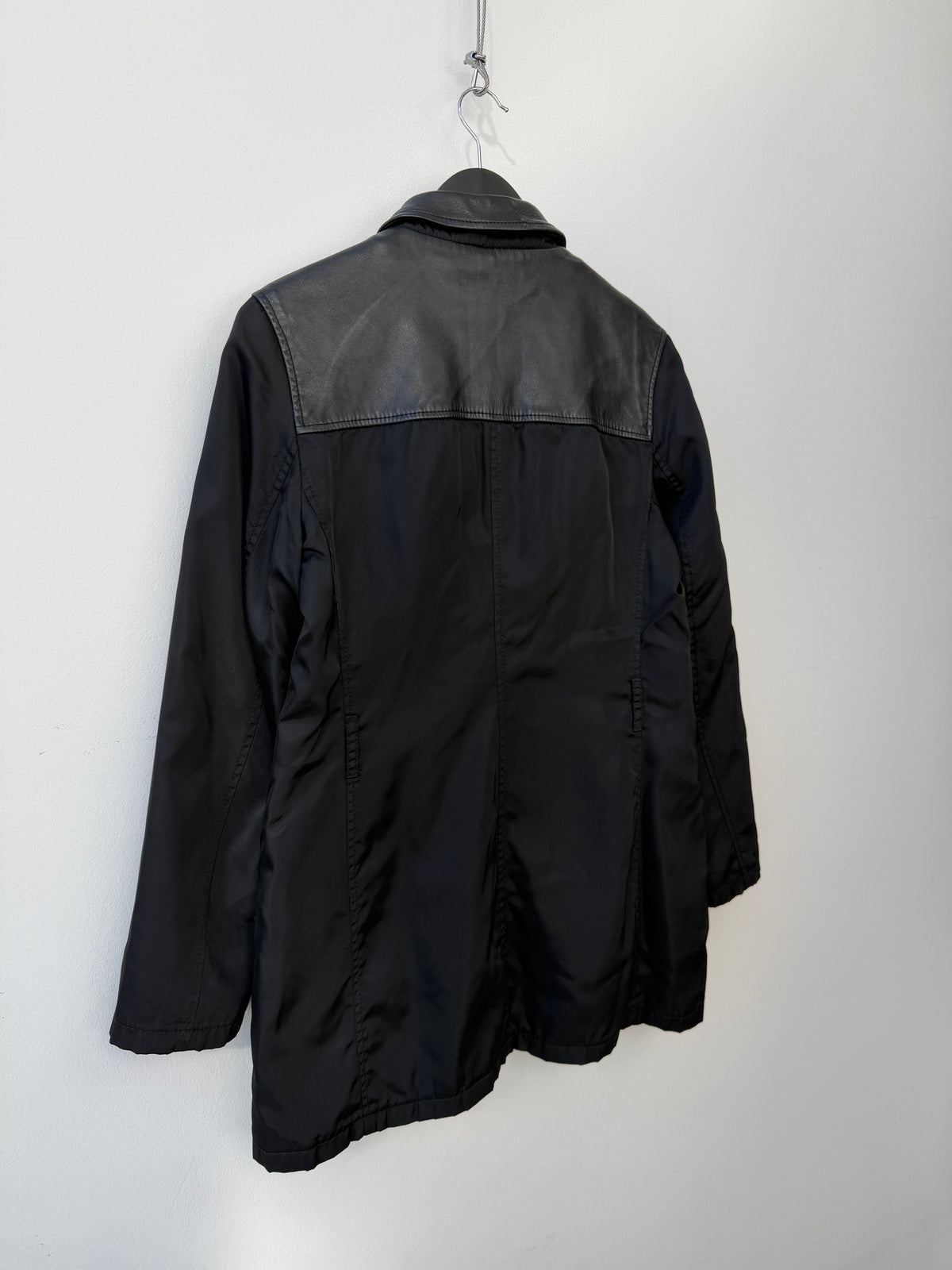 Prada 99/00 Leather & Nylon Lined Field Jacket