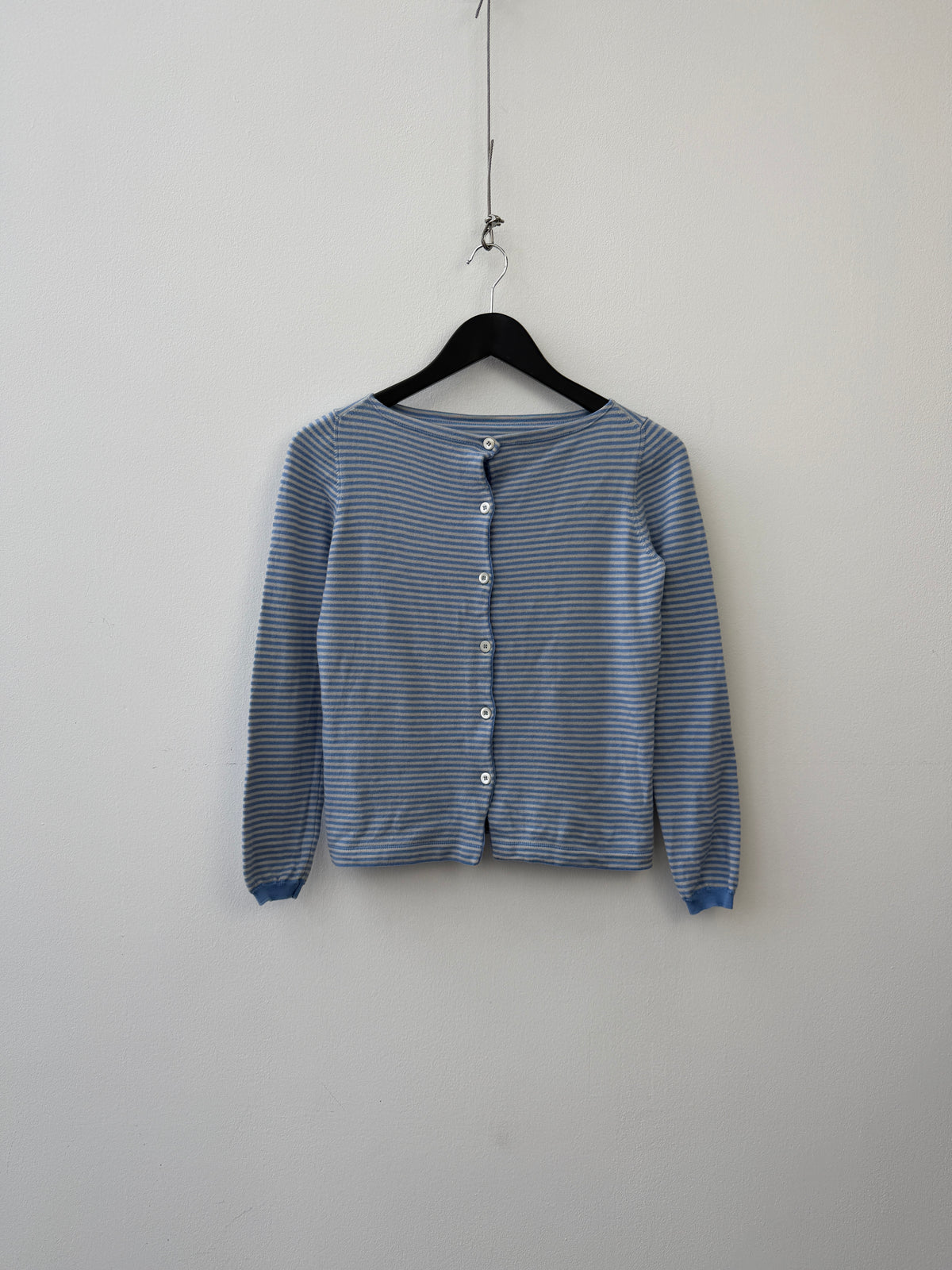 Prada Stripe Button-Up Cardigan