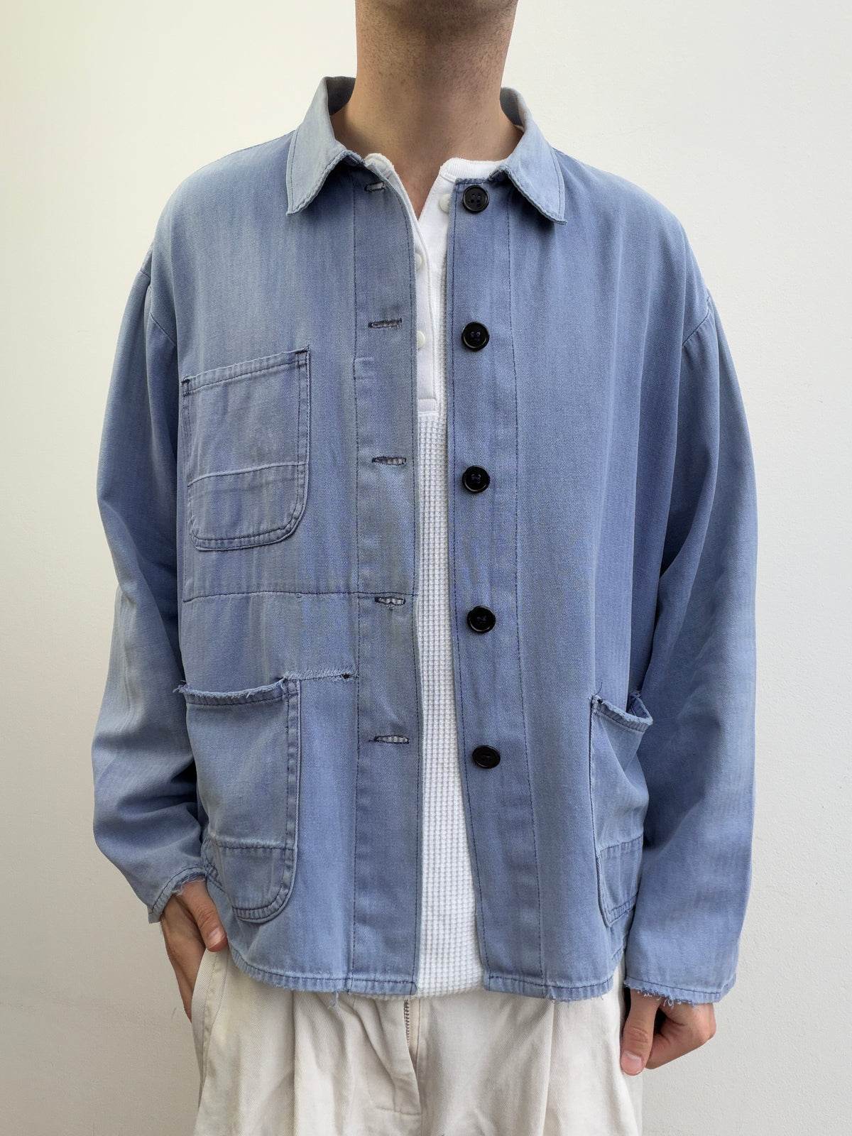 Vintage 70s/80s German Herringbone Twill Chore Jacket